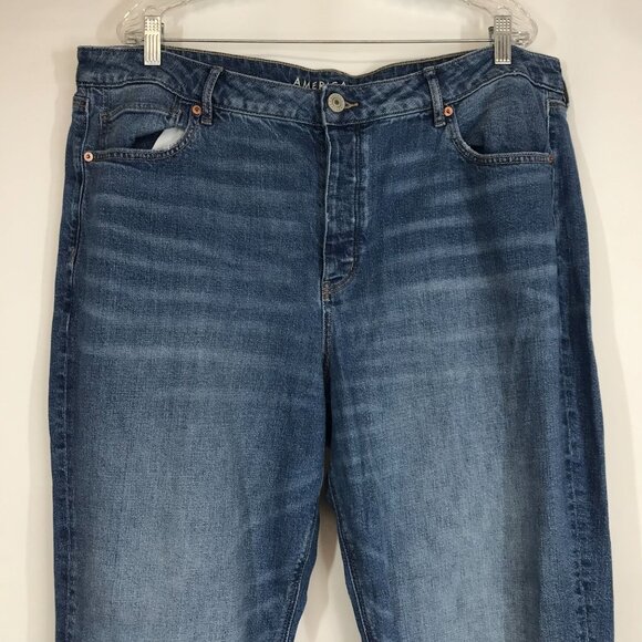 AMERICAN EAGLE - WOMEN'S 20R - BLUE COTTON BLEND JEANS - Picture 2 of 10